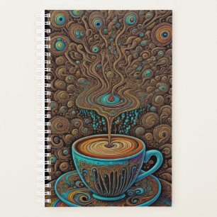 Agenda Triquete Psicodélico de Coluna de Café