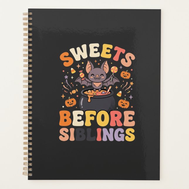 Agenda Trocas de Doces de Halloween entre Irmãos (Frente)