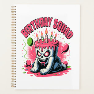 Agenda Tropa de Aniversário do Crânio de Bolo Assustador