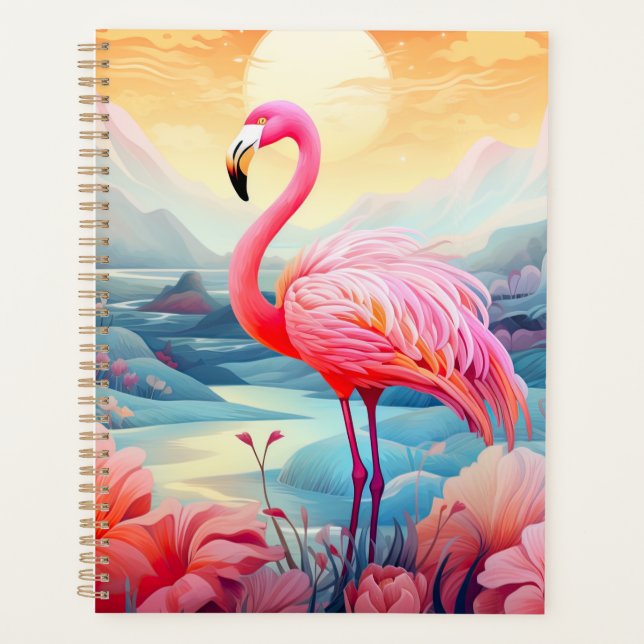 Agenda Tropical Flamingo com Flores-76280 (Frente)