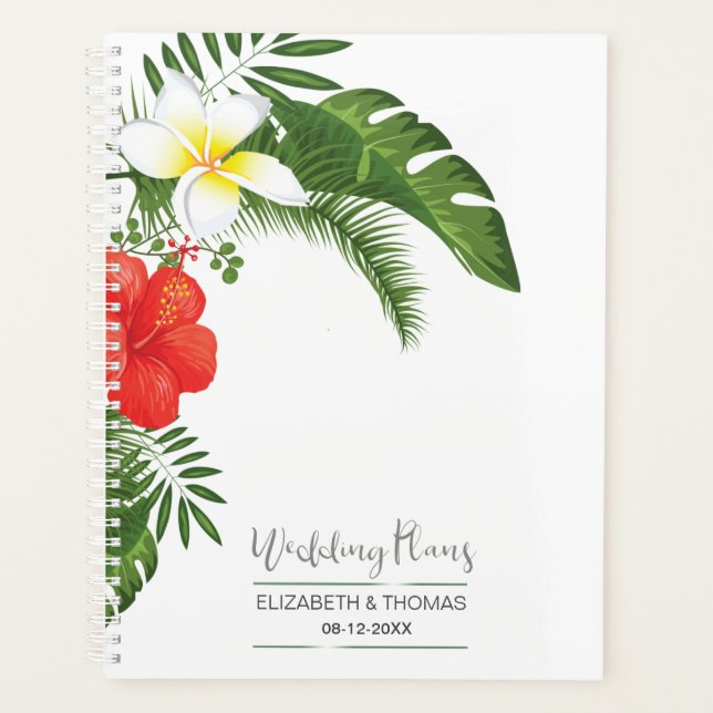 Agenda Tropical Floral Wedding ID475 (Frente)