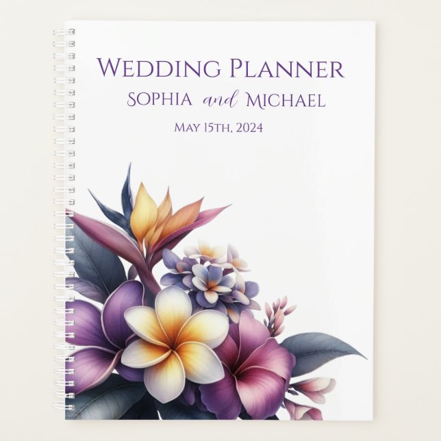 Agenda Tropical Floral-Wedding-Planner (Frente)