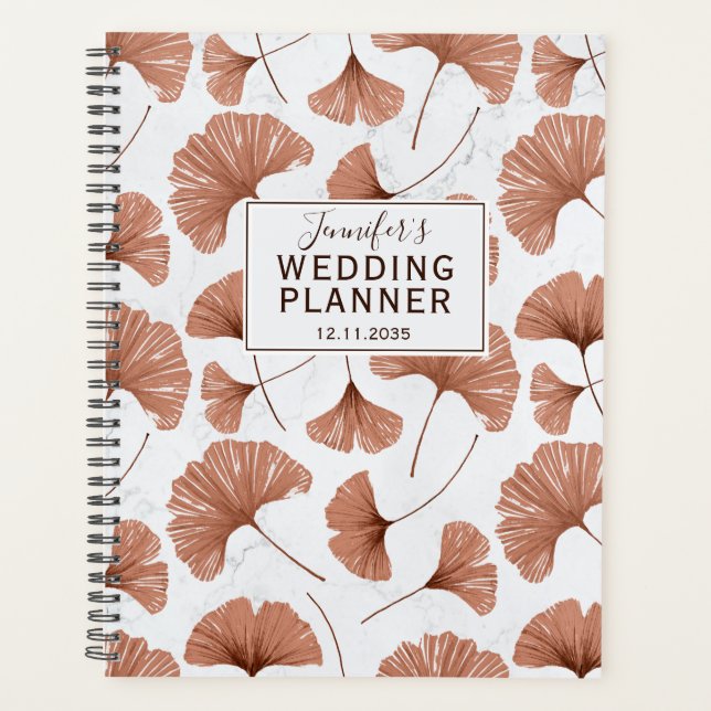 Agenda Tropical Gingko Foliage Terracotta Planner de Casa (Frente)