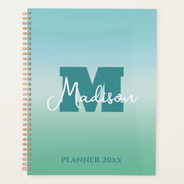 Agenda Tropical Waters Gradient Monogram Name  (Frente)