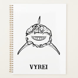 Agenda Tubarão-branco-Excelente-tribal preto e branco