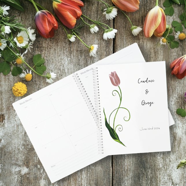 Agenda Tulip Floral Rosa (Criador carregado)