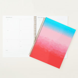 Agenda Turcos e Caicos Blue e Coral Ombre