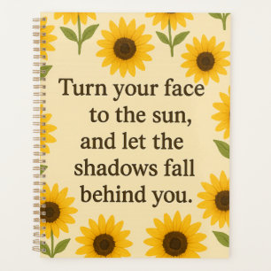Agenda Turn Your Face to the Sun Vintage Sunflower Poster