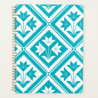 Agenda Turquoise Floral Quilt Planner