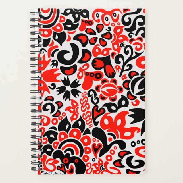 Agenda Ukrainian ethnic folk art floral pattern absrtact  (Frente)