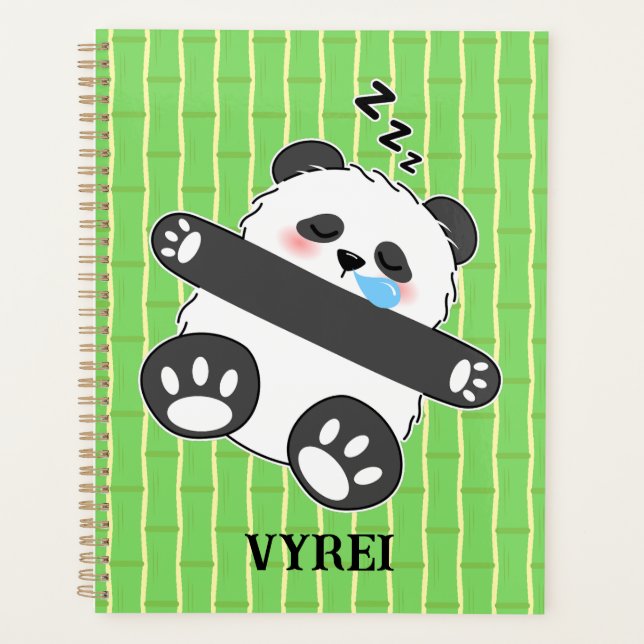 Agenda Um adorável bebê panda dormindo pacificamente (Frente)