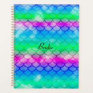 Agenda Um belo espectro do notebook das cores da sereia