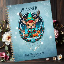 Agenda Um belo estilo cartoon rener elf