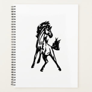 Agenda Um cavalo saltitante alegre na natureza