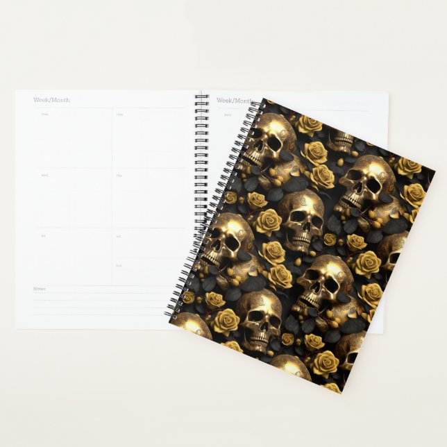 Agenda Um Design 8 da série Skull e Rosa (Exibição)
