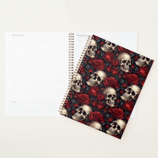 Agenda Um design da série A Skull and Roses 10 (Exibição)