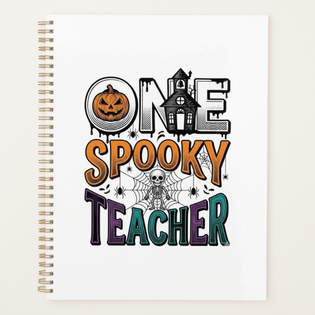 Agenda Um Design de Vetor de Halloween de um Professor As (Frente)