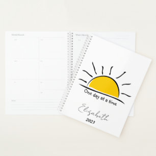 Agenda Um dia de cada vez personalizado, ano personalizad