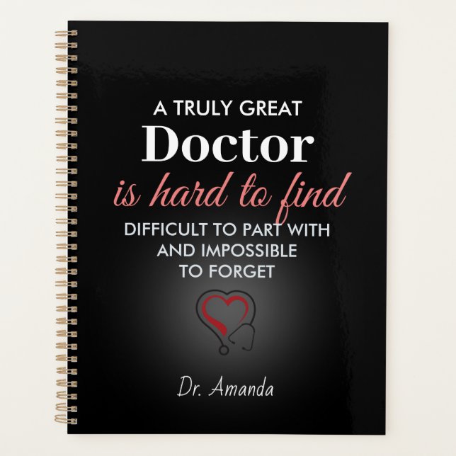 Agenda Um Médico Realmente Ótimo – Nome Personalizado (Frente)