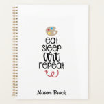 Agenda Um presente personalizado da escola de arte engraç<br><div class="desc">Esta engraçada design de "Repetição de Arte do Sono" é perfeita para estudantes de todas as notas! Pode ser personalizado com o nome do seu filho. Excelente para o presente de volta à escola,  presente de aniversário da criança e outros presentes de feriado.</div>
