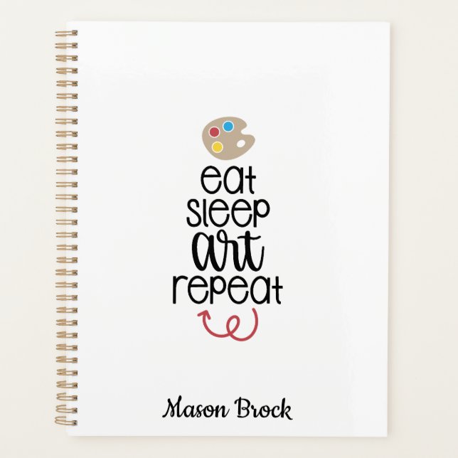 Agenda Um presente personalizado da escola de arte engraç (Frente)