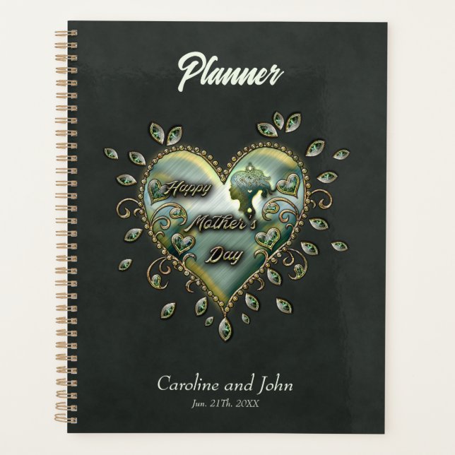 Agenda Um toque de elegância: Dia de as mães feliz. (Frente)