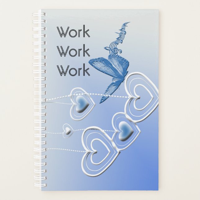 Agenda Uma borboleta e corações (Frente)