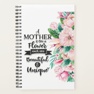 Agenda Uma Mãe É Como Um Presente De Flor, Um Presente