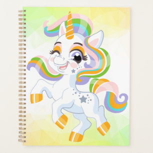 Agenda Unicorn primavera mágico unicórnios férias de verã