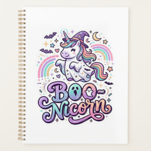 Agenda Unicórnio Boo-nicórnio Vetor Premium Design de Vet