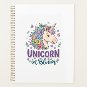 Agenda Unicórnio em Flor Tipografia Negrita Impressão sob