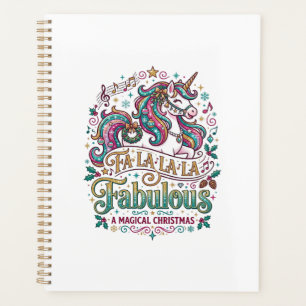 Agenda Unicórnio Fa La La La Fabuloso Fundo Branco Fofo