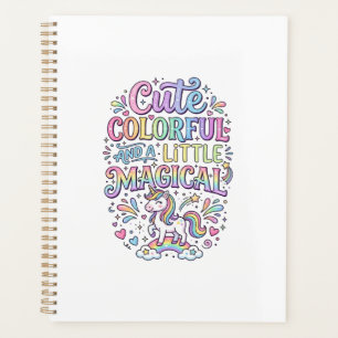 Agenda Unicórnio Fofo Colorido e um Pouco Mágico Original