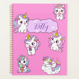 Agenda Unicórnio Fofo Personalizado