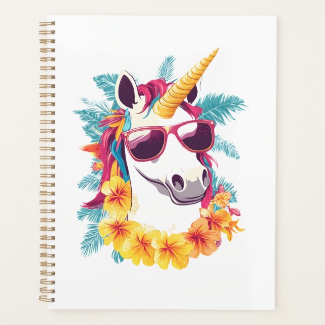 Agenda Unicórnio Havaiano Aloha (Frente)