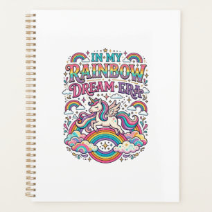 Agenda Unicórnio Na Minha Era De Roupas Coloridas Dos Son