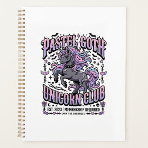 Agenda Unicórnio Pastel Goth Unicórnio Clube Comercial Ad