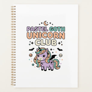 Agenda Unicórnio Pastel Goth Unicórnio Clube Gráfico Mode
