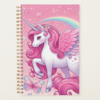 Agenda unicórnio rosa