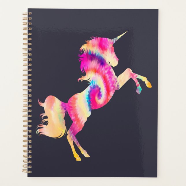 Agenda Unicórnio Tie Dye (Frente)