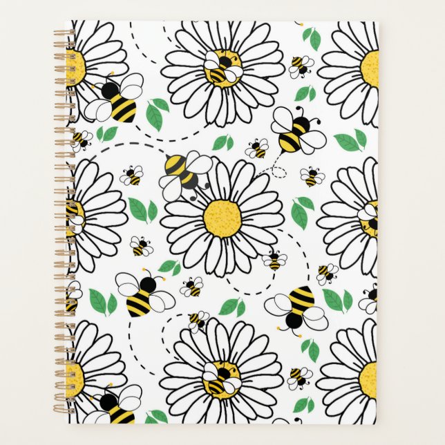 Agenda Unique Bees & Daisies Spring Planner Journal (Frente)
