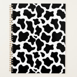 Agenda Unique Black Cow Print Planner Journal