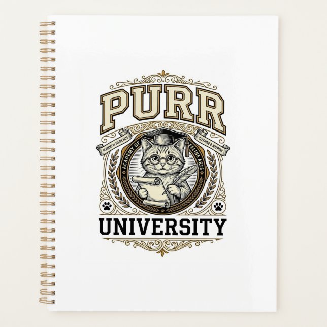 Agenda Universidade de Ronronar Gato Academia Universitár (Frente)