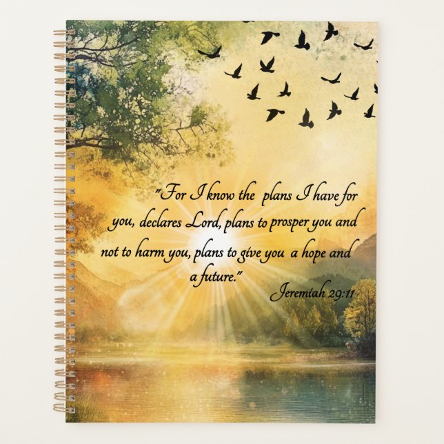 Agenda Uplifting Bible Verses Serene Nature Scenes (Frente)