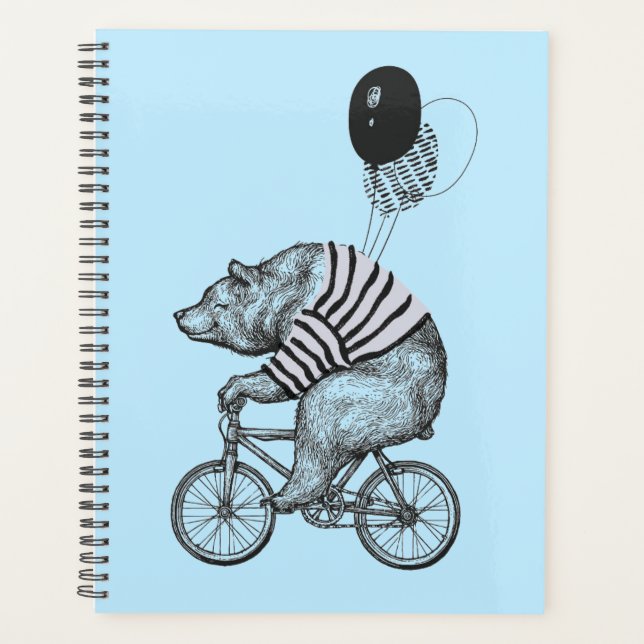 Agenda Urso Bicicleta de Balão (Frente)