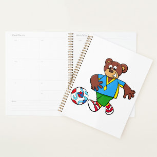 Agenda Urso de Futebol jogando futebol em esportes
