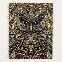 Ursos e Coruja de Metal Steampunk