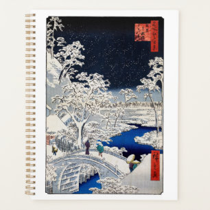 Agenda Utagawa Hiroshige - Ponte do Tambor em Meguro