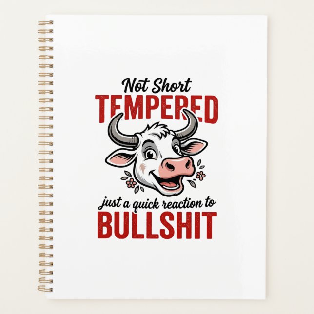 Agenda Vaca Engraçada Temperada Vintage (Frente)