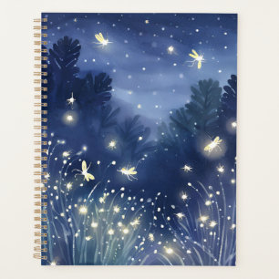 Agenda Vaga-lumes à Noite Vaga-lume Azul Aquarela